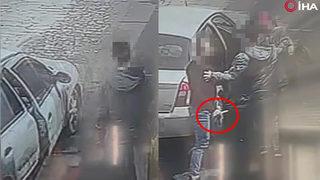 Husumetlisine sokak ortasında dehşeti yaşattı! O anlar kamerada