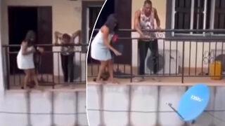 Sevgilisinin karısına yakalanınca soluğu balkonda aldı! Kaçmak isterken yakayı fena halde ele verdi