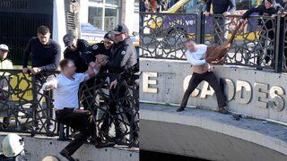 Taksim'de hareketli saatler! Sosyal medyadan canlı yayın açıp... Ukraynalı eski polis konsolosluğu harekete geçirdi