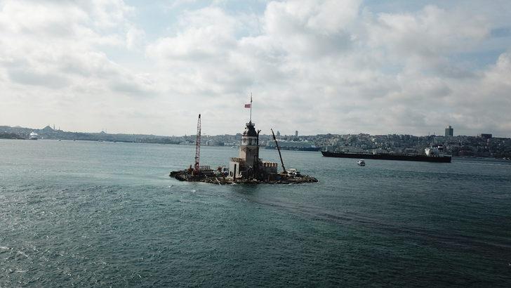 Restorasyon çalışmaları gündem olmuştu! Kız Kulesi'nin son hali görüntülendi G1