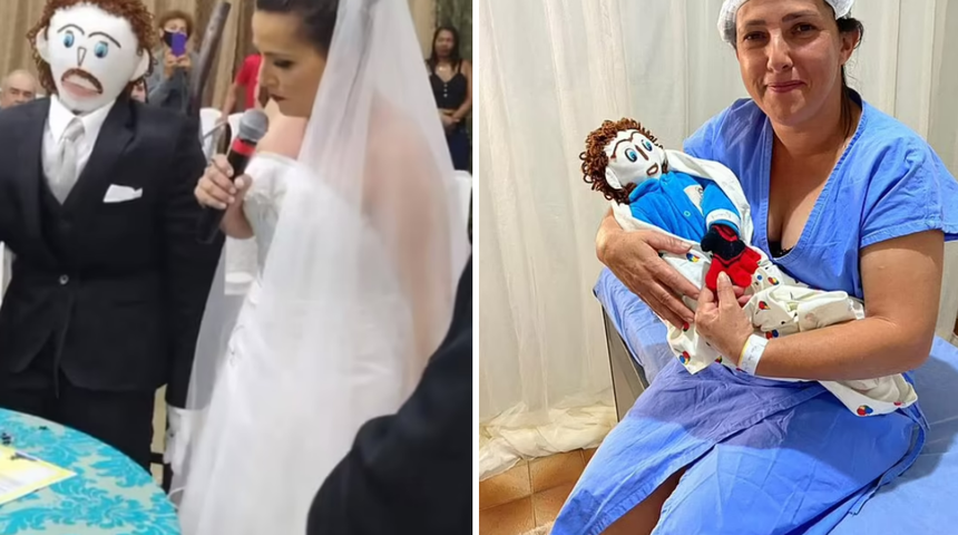 Bez bebekle evlenen kadın tekrardan gündem oldu! İkinci çocuğuna hamile olduğunu iddia etti