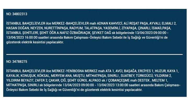 İstanbullular dikkat! Bu ilçelerde odalar uzun süre ışıksız kalacak! İşte 13 Nisan 2023 İstanbul elektrik kesintisi listesi... G5
