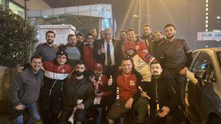 İstanbul'daki Samsunsporlular, Başkan Yıldırım ile şampiyonluğu kutladı