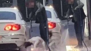 Korkunç anlar! Susması için arabanın arkasına bağlayıp kilometrelerce sürükledi... Yetmedi bir de tazyikli suyla ıslattı