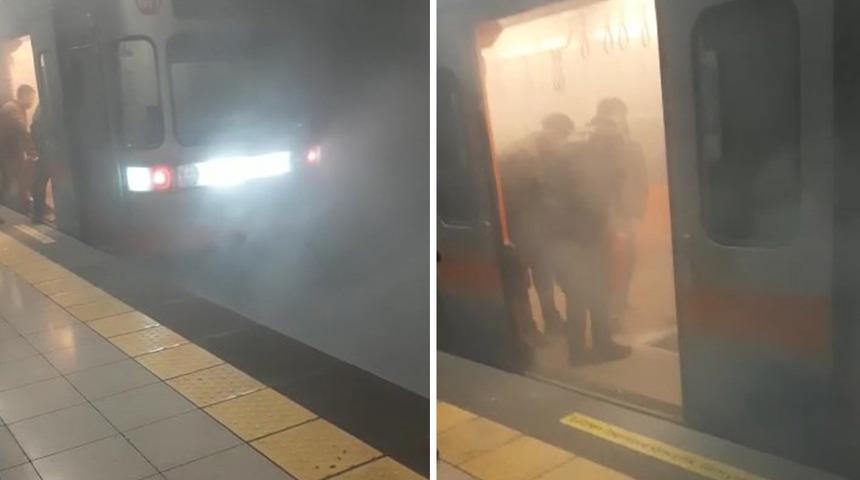 SON DAKİKA| Metroda büyük panik! Dumanlar yükseldi, acil durum anonsları yapıldı