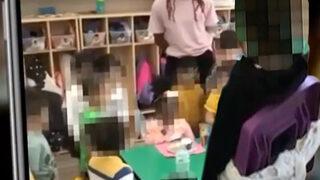 Skandal görüntüler! Yaramazlık yaptığı için anaokulu öğretmeni 2 yaşındaki öğrenciyi sandalyeye bağladı