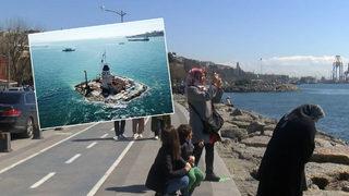 Açılışa günler kaldı! Kız Kulesi'nin son hali daha net göründü... Cep telefonlarını çıkarıp fotoğrafladılar