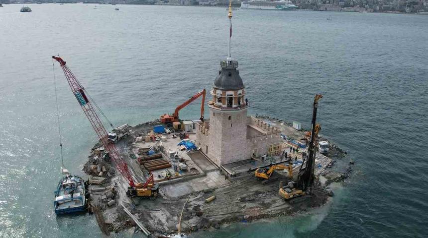 Kız Kulesi'nin restorasyonunda sona doğru... Açılış için geri sayım başladı: Son hali görüntülendi