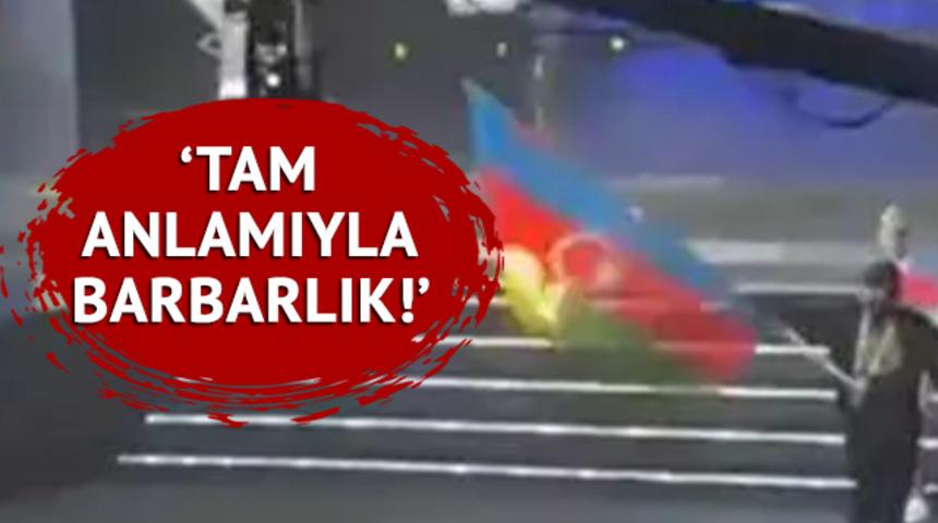 Azerbaycan, bayrak skandalı sonrasında sporcularını geri çekti! 'Bunun adı barbarlıktır!'