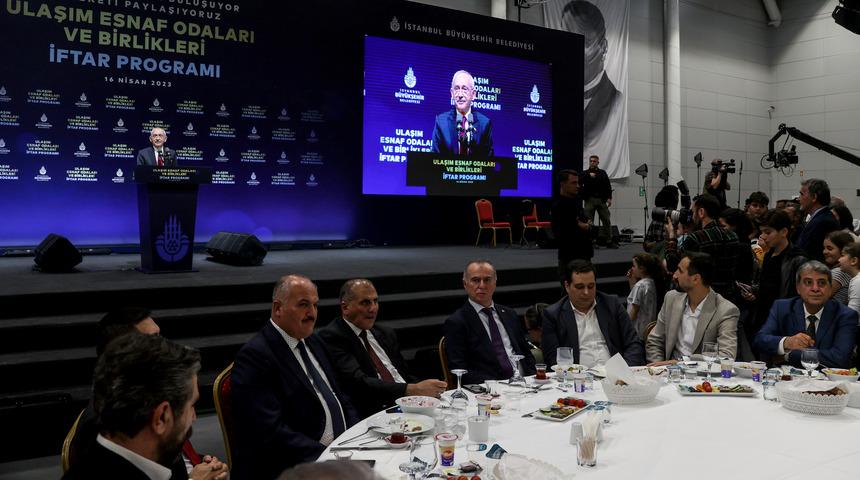 CHP Genel Başkanı Kılıçdaroğlu, ulaşım esnafıyla İstanbul'daki iftarda buluştu: