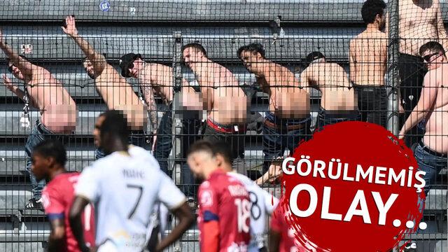 Fransa'da görülmemiş olay! Penaltıyı kaçırması için kale arkasındaki taraftarlar pantolonlarını indirdi