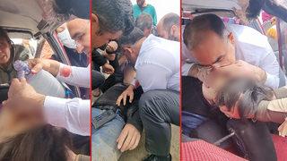 Afyonkarahisar'da feci kaza! AK Partili aday seçim gezisini yarıda kesip müdahale etti