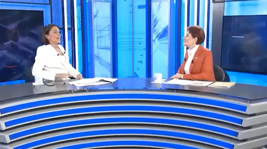 Reklam arası sohbetine izleyiciler de kulak misafiri oldu! Fısıldayarak soran Akşener ile Ece Üner yayının başladığını geç fark edince...