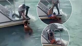 Deniz keyfi resmen zehir oldu! Bacağını teknenin pervanesine kaptıran adamın acı dolu anları anbean kaydedildi