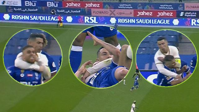 Son dakika: Ne yaptın Ronaldo! Faulüyle Arapları şoke etti! Maç bir anda güreş müsabakasına döndü...