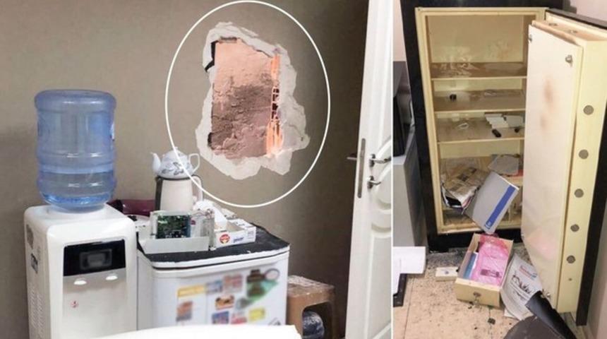 D&ouml;viz b&uuml;rosunun duvarındaki delikten girip 3 milyon &ccedil;aldılar