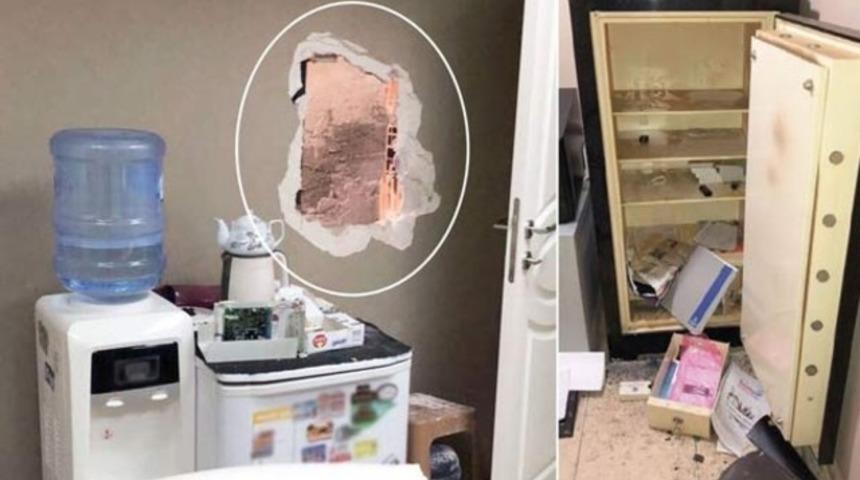 Döviz bürosunun duvarındaki delikten girip 3 milyon çaldılar