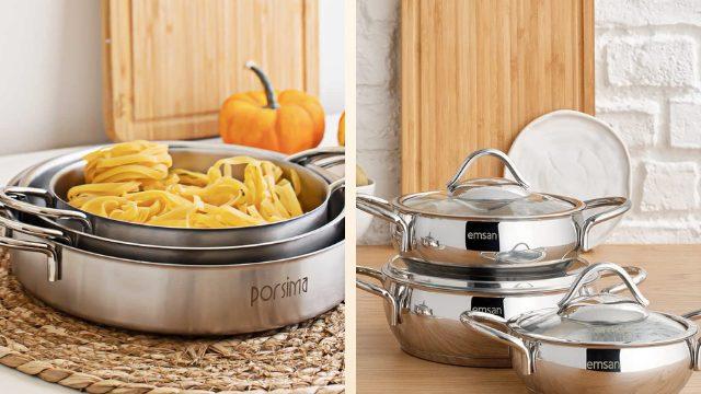 Sağlıklı yemekler yapmak isteyenler için en iyi çelik sahan setleri