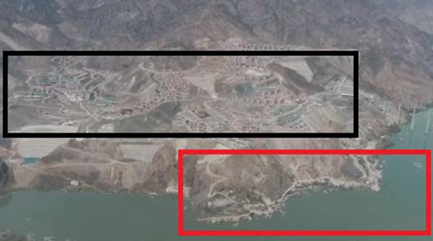 Yusufeli Barajı'nda su seviyesi 112 metreyi geçti! Eski ve yeni ilçe aynı karede