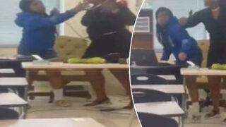 Ortalık bir anda karıştı! Diğer öğrencilerin gözü önünde öğretmen ve öğrenci arasında kavga çıktı... Tekme ve tokatlar havada uçuştu