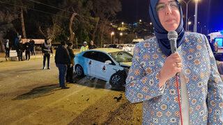 AK Parti milletvekili adayı Ferda Ertürk trafik kazası geçirdi! Dehşet anları kamerada