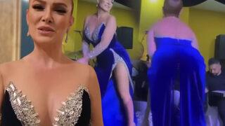 Gülşen'i eleştirmesiyle tepki çekmişti... Pınar Eliçe sahneye çıkıp kalça dansı yaptı