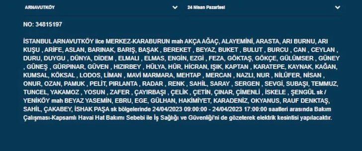 İstanbul'da büyük elektrik kesintisi: Dikkat 19 ilçe karanlığa gömülecek! İşte 24 Nisan 2023 İstanbul elektrik kesintisi listesi... G1