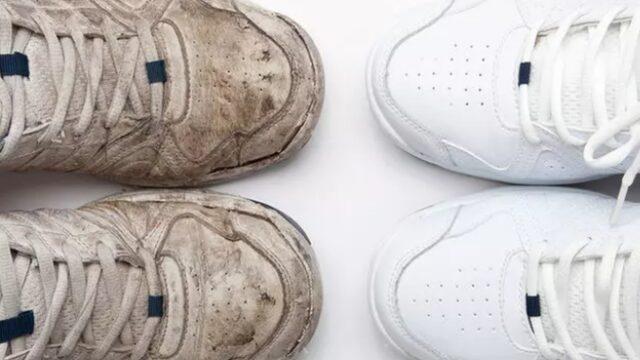 Beyaz spor ayakkabınızı yeni gibi yapan temizleme yöntemi! Sakın makineye atmayın: Ayakkabılarınızı mahvediyor