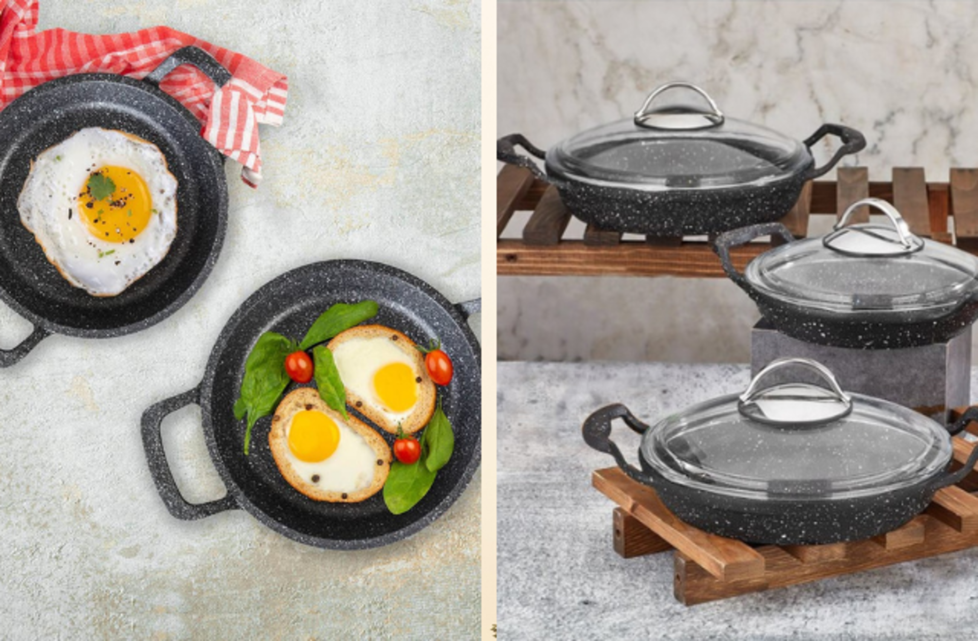 Yemek yaparken yapışmamasını isteyenler için en iyi granit sahanlar