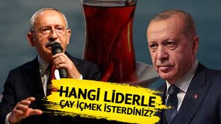 Seçim sürecinin en ilginç anketi! Hangi liderle çay içmek isterdiniz? Erdoğan ile Kılıçdaroğlu arasındaki fark...