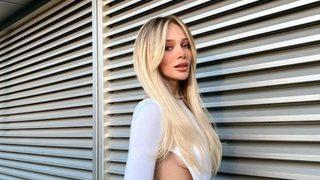 Deri tulum giyen TikTok fenomeni Yaren Alaca göğüs dekolteli poz verdi! 