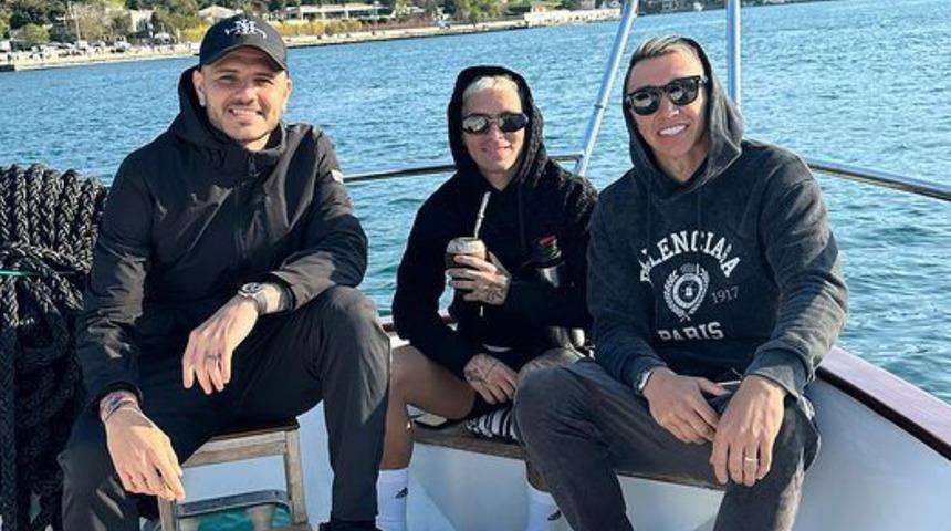 Galatasaray'ın yıldızı Mauro Icardi, Muslera ve Torreira güneş banyosu yaptı! Yorumlar art arda geldi