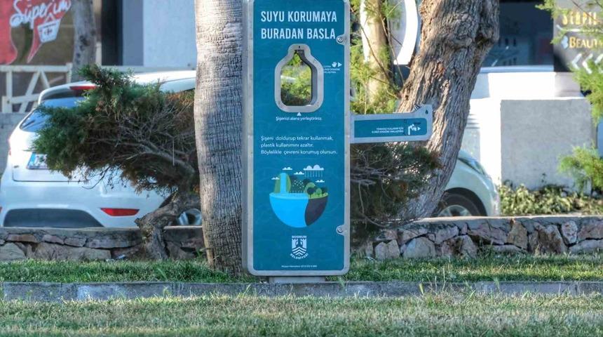 Yeni nesil su sebilleri Bodrum parklarında