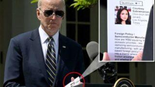 Adaylığını açıklayan Joe Biden yakayı fena ele verdi! Elindeki kağıtta yazanlar ülkeyi karıştırdı