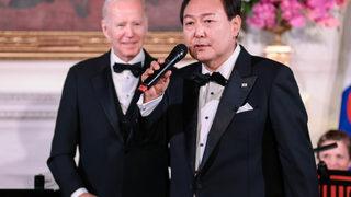 Güney Kore Devlet Başkanı Yoon, Biden'ı kırmadı! Beyaz Saray’daki akşam yemeğinde şarkı söyledi