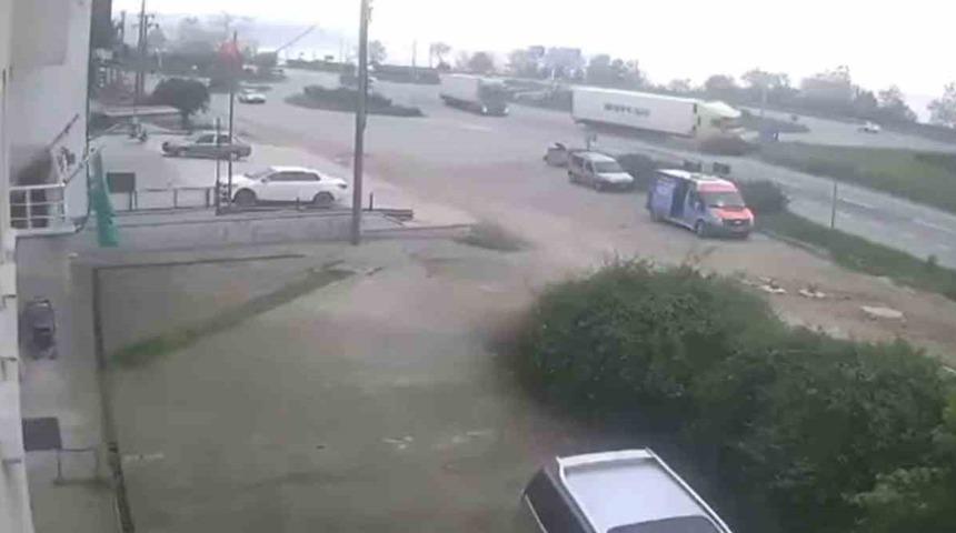 &Ouml;l&uuml;ml&uuml; kazanın g&uuml;venlik kamera g&ouml;r&uuml;nt&uuml;leri ortaya &ccedil;ıktı