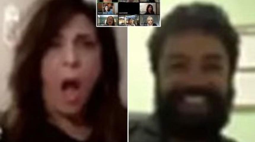 Online toplantıda herkesi şaşkına çeviren hareket! Bağlanıp kamera karşısında mastürbasyon yapmaya başladı