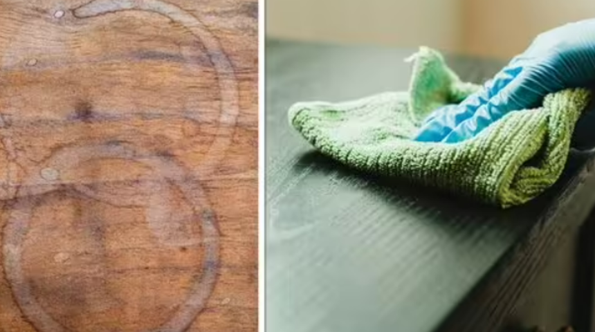 Ahşaptaki sıcaklık lekelerini anında &ccedil;ıkartıyor! Mobilyalarınızın yeni gibi parlaması i&ccedil;in ihtiyacınız&nbsp;olan&nbsp;tek&nbsp;şey...