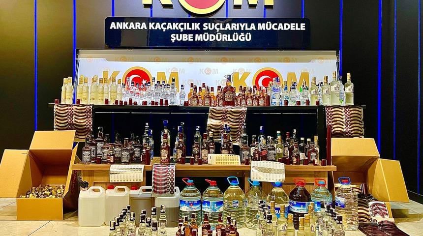 Ankara'da sahte içki operasyonunda 3 kişiye adli işlem yapıldı