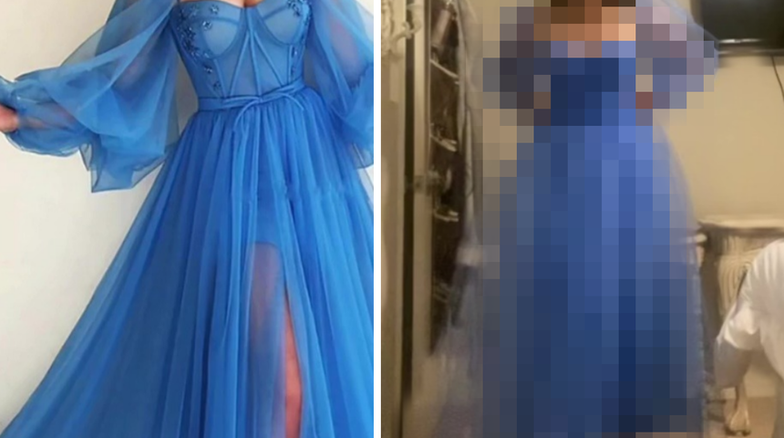 İnternetten aldığı elbise eve gelince yaşadığı şoku paylaştı! Mezuniyet elbisesiyle prenses olmak istemişti ama...