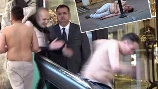 Yer: Taksim! Yarı çıplak dolaşan İspanyol turist ortalığı birbirine kattı