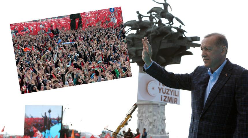 SON DAKİKA | Meydandaki görüntü dikkat çekti! Erdoğan'dan İzmir'de Millet İttifakı'na tepki "Bizzat kendilerinin 'kumar masası' dedikleri masa rulet masası çıktı"