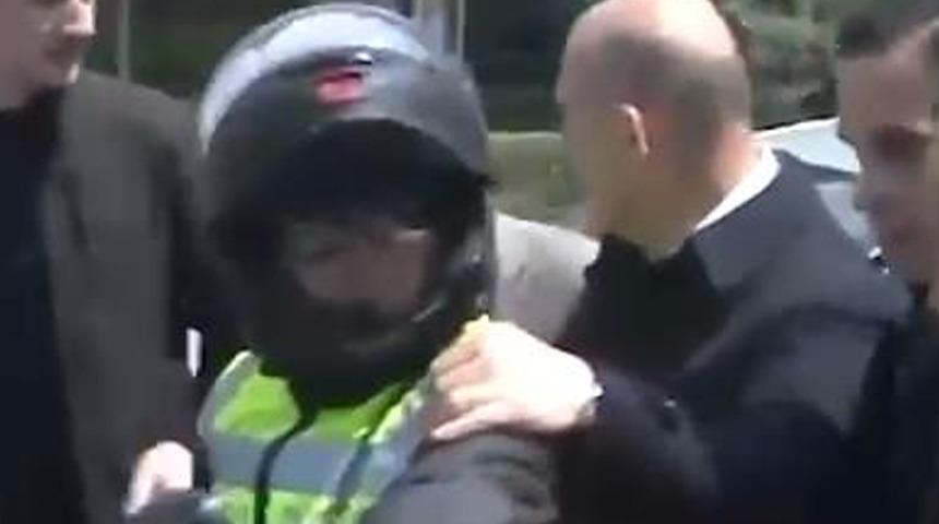 İçişleri Bakanı Soylu mitinge motosikletle gitti