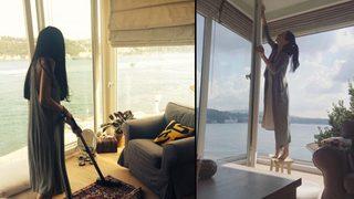 Suyu da plastik leğende getirdim