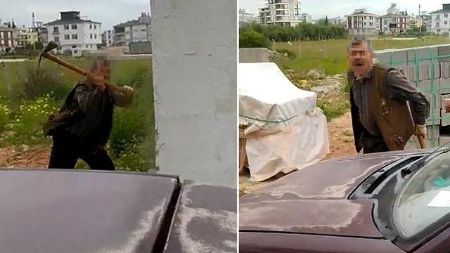 Kira zammını beğenmedi, kazmayla duvarı parçaladı! O anlar kamerada