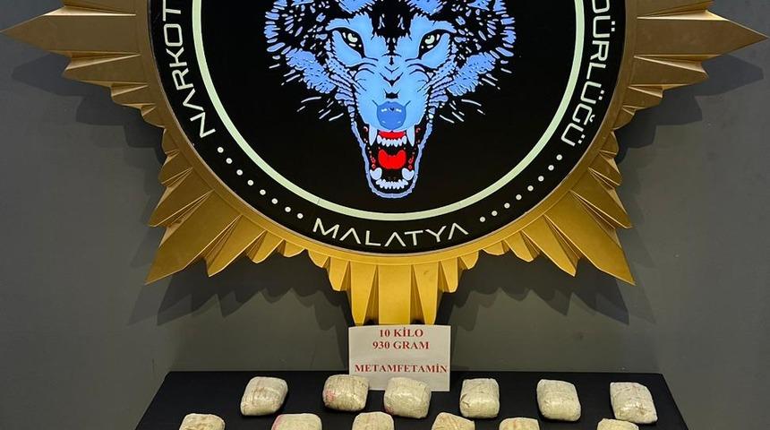 Malatya'da 10 kilo 930 gram sentetik uyuşturucu ele geçirildi