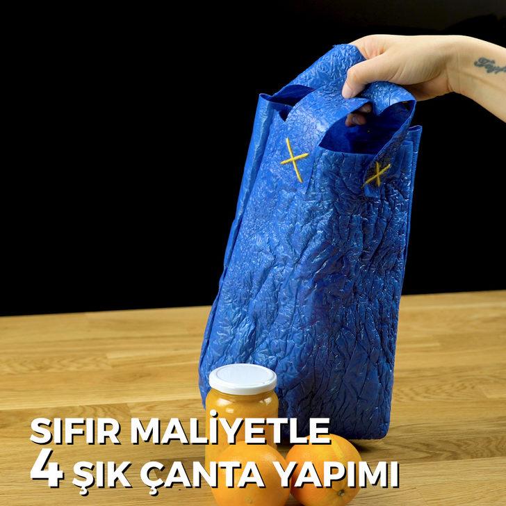 Sıfır maliyetle 4 şık çanta yapımı