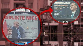 Bakan Çavuşoğlu reklam verdi, CHP itiraz etti: Görseldeki o detaya izin verilmedi! Kaldırılan afişlerin yerine...
