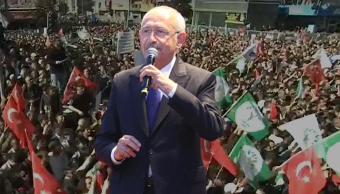 Kılıçdaroğlu'nun mitinginde dikkat çeken bayrak detayı: Yeşil Sol Parti ve CHP'liler...