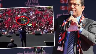 Ekrem İmamoğlu, Selahattin Demirtaş'ın fotoğrafını taşıyan gence kürsüden böyle seslendi